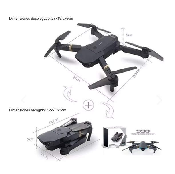 Dron Plegable Con Camara Wifi Hd Fpv