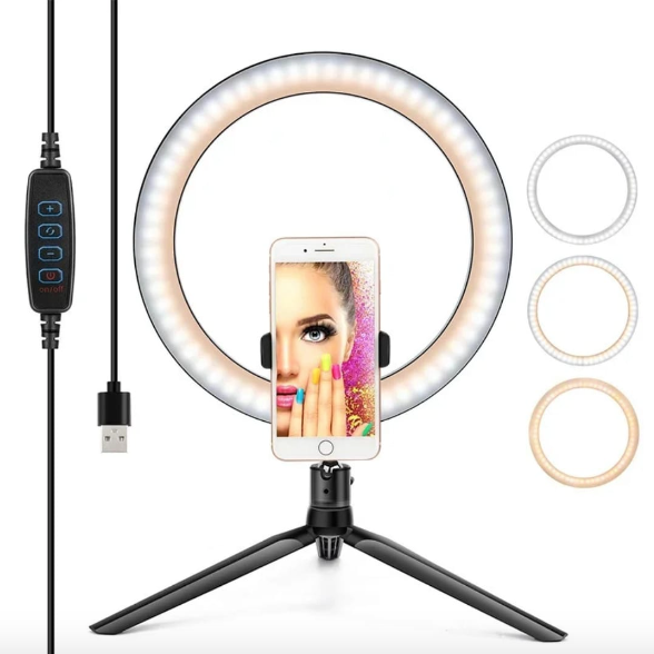 Aro Luz Led 26 Cm + Trípode Ajustable