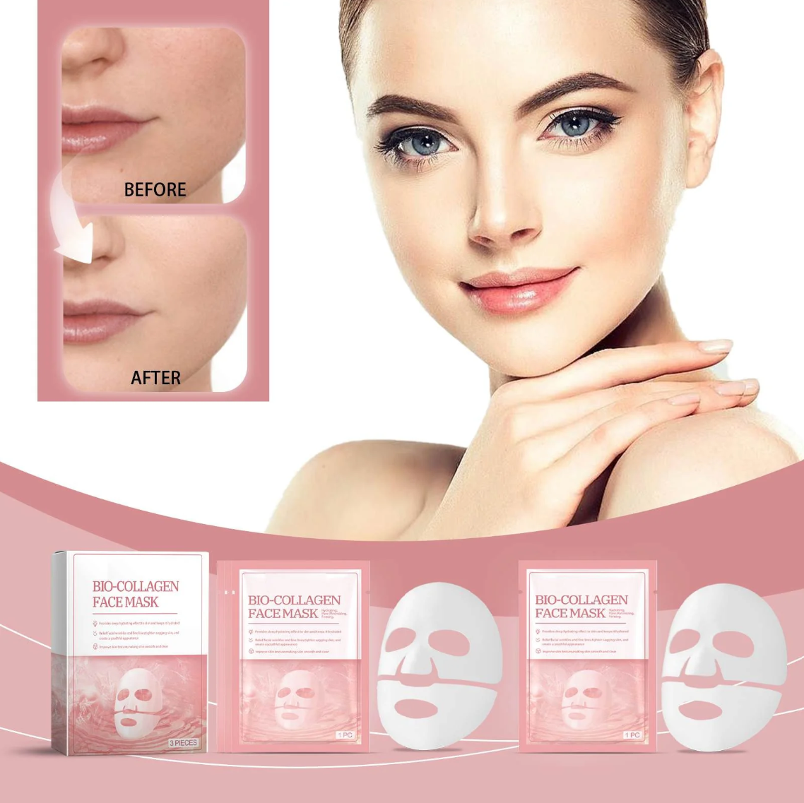 Rejuvenece tu piel desde la primera sesión – Pack de 10 Máscaras Antiarrugas