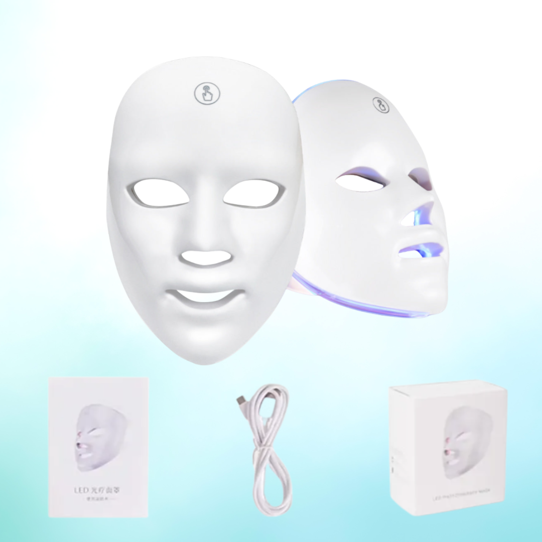 Máscara LED Antiedad – Estimulación de colágeno – Juventud visible en tu piel