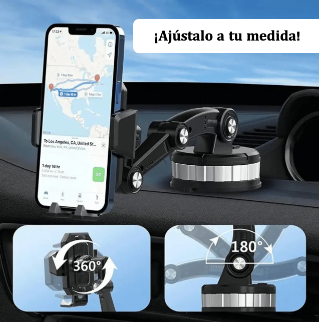 SpinMount: Soporte Celular 360° para Auto