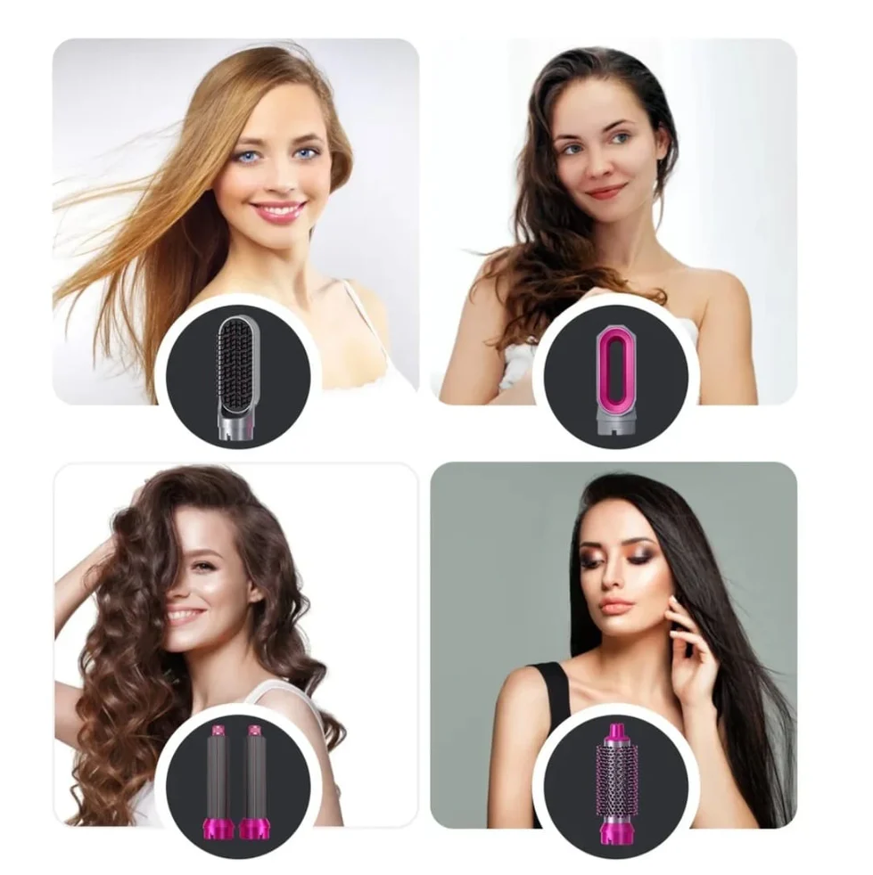 HairStyler 5 en 1 - Cepillo Alisador Secador