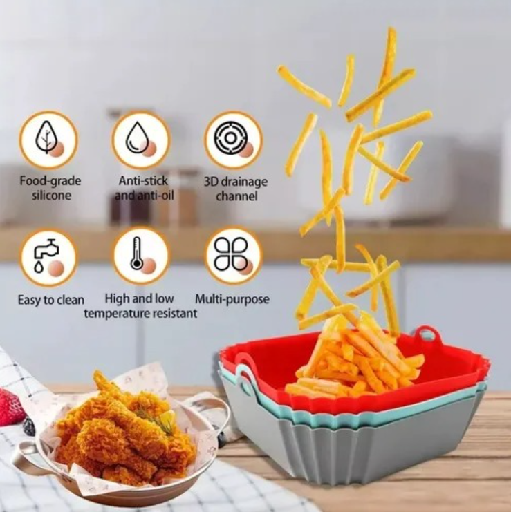 Pack X2  Bandeja Silicona Para Airfryer