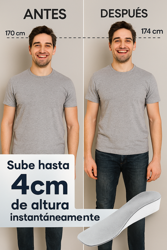 Plantillas Elevarte 4cm - Alza tu estatura y tu confianza de inmediato