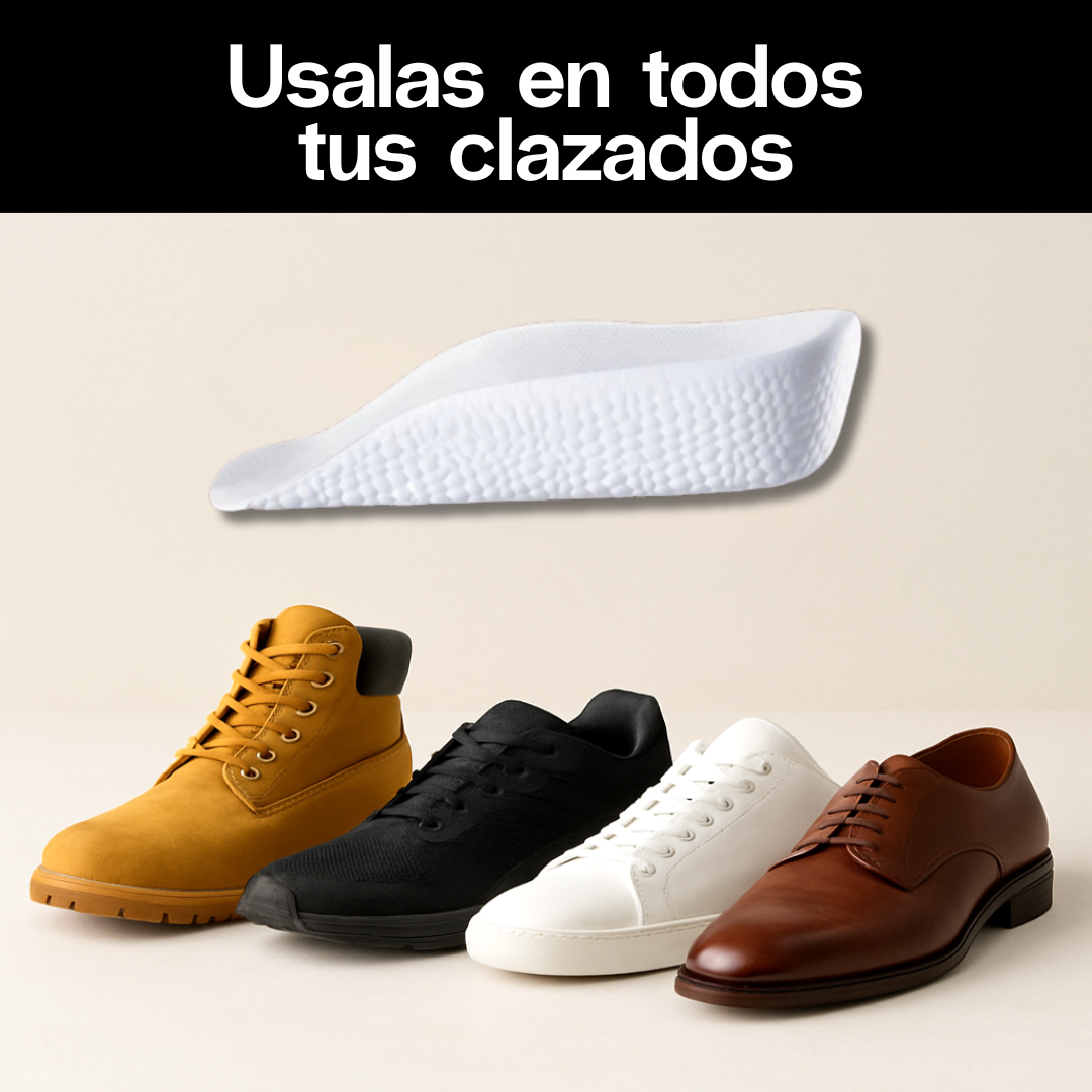 Plantillas Elevarte 4cm - Alza tu estatura y tu confianza de inmediato