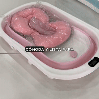 BAÑERA RETRÁCTIL CON COJÍN PARA BEBÉS